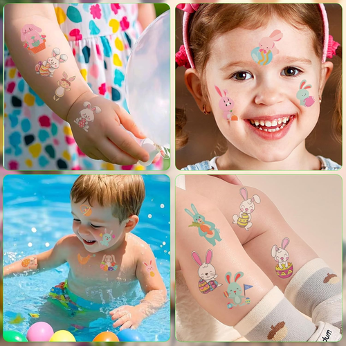 Temporary Easter Tattoos for Kids - Easter Egg Stickers for Boys and Girls, East - Picture 5 of 7