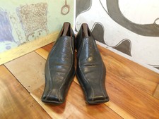 Vincent Black Leather Loafers Men's Euro 43 US 10 Made in Italy