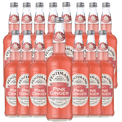 Fentimans Botanically Brewed Classic Pink Ginger Sparkling Soda 15 Pack