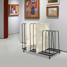 Art Storage Rack with Wheels, Art Drying Rack, Rolling Art Painting Display Rack