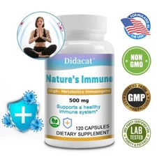 Natural Immune Health System Dried Yeast Fermentation 120 Pill Vegan Gluten Free