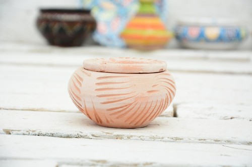 Natural Clay Ashtray - Unpainted Moroccan Ceramic Decor Groomsmen Holiday Gift - 第 7/7 張圖片