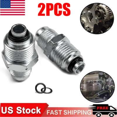 2X 6AN Power Steering Adapter 16mm 1.5 & 18mm 1.5 Male w/O-Ring Seal Garage Tool