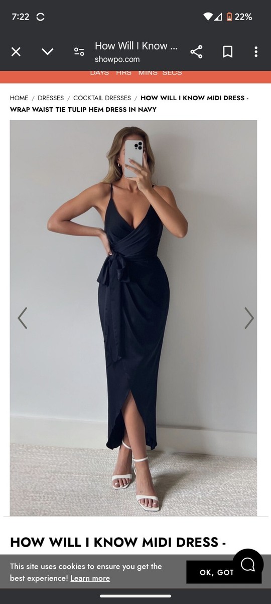 Showpo Sz 8 Navy How Will I Know Bridesmaid Formal Dress BNWT | eBay  Australia
