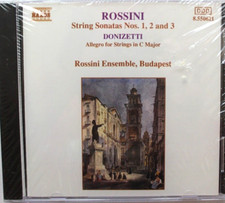ROSSINI STRING SONATAS NOS 1, 2 AND 3 DONIZETTI [NEW CD] ANDRAS KISS