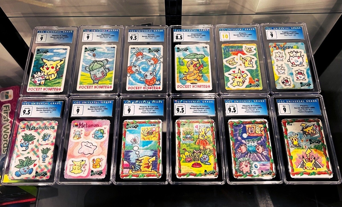1998 Pocket Monsters Sealdass Stitch Touch Complete Set RARE