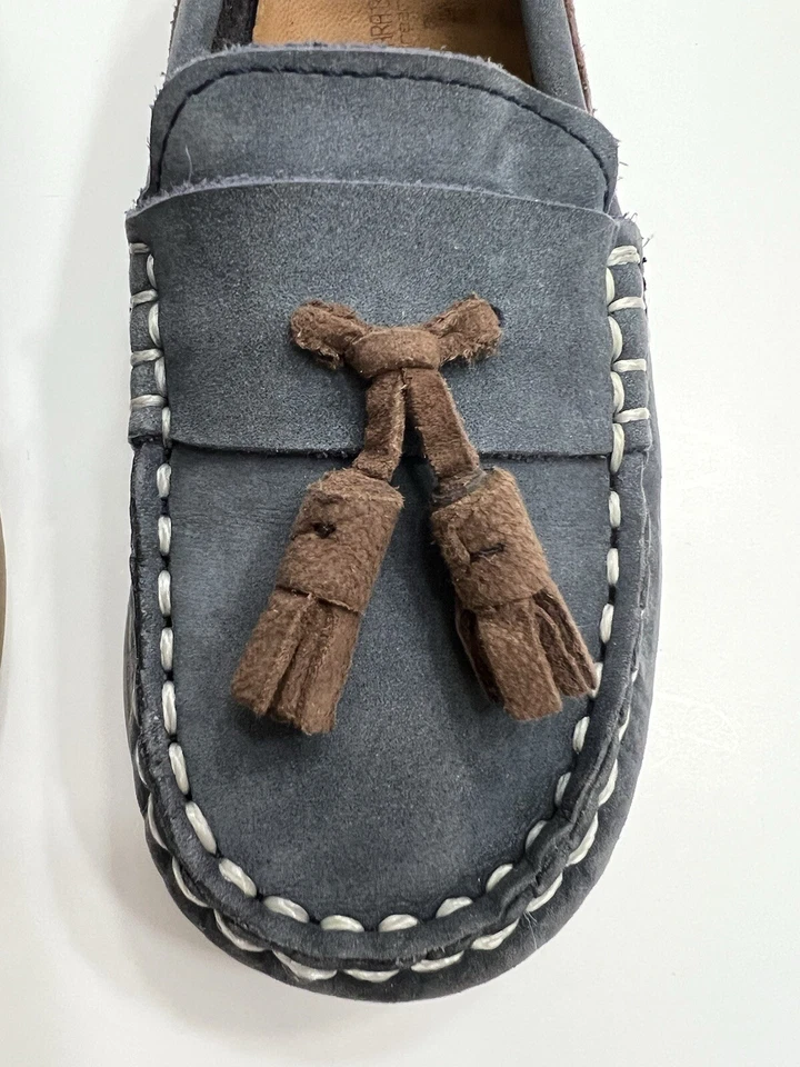 Zapatos de mocasín sin cordones con borla para bebé Zara Azul Gamuza Marrón Talla US 8 Niño pequeño EU 25 Foto 2 de 4