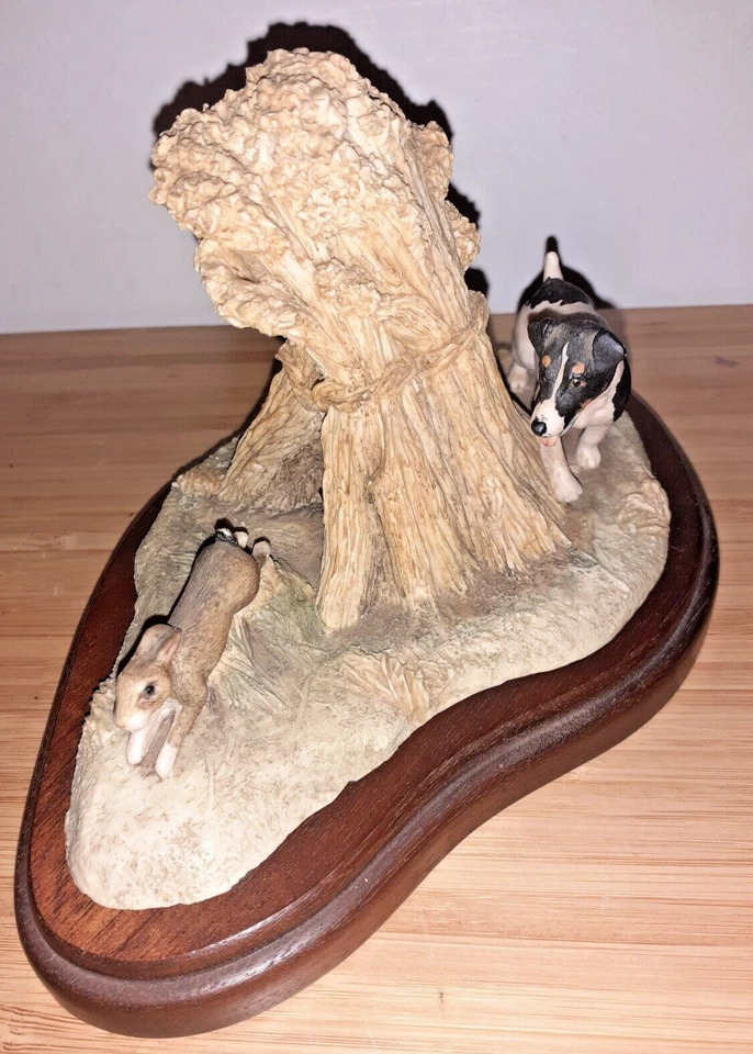 Rare Border Fine Arts Terrier Dogs Chasing Hare Figure, Scotland, J.A. Butler - Image 4 of 4