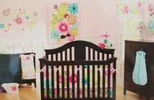 Summer Petals Beautiful Nursery Fitted Crib Sheet NIP