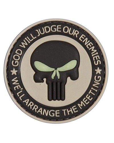 KT God Will Judge Our Enemies PVC Rubber Morale Patch tactical hook 3D Army Airs - Picture 2 of 3