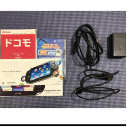 SONY PlayStation Vita PCH-1100 3G Wi-Fi Model Crystal Black Limited USED w  Box