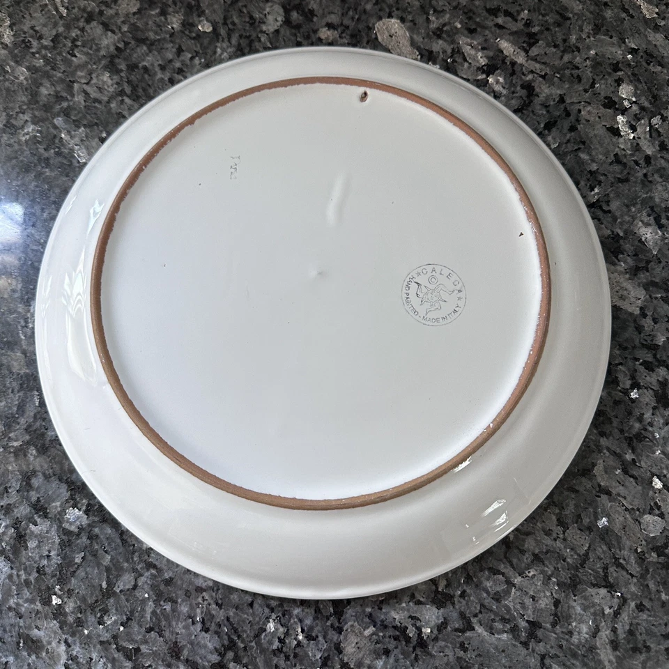 Plato de cena Caleca cerámica Sol Williams Sonoma italiano pintado a mano porcelana Foto 4 de 4