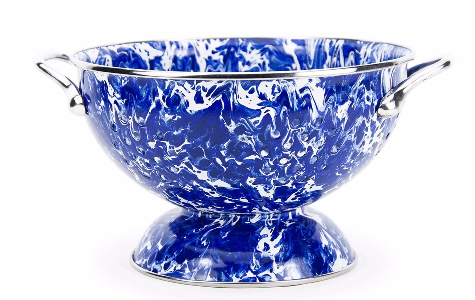 Golden Rabbit Swirled Enamelware 3 Quart Colander, 9 Color Choices!