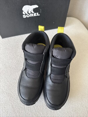 Sorel Womens Out 'N About Plus Mid WP Black, Sea Salt .Waterproof Size 7.5