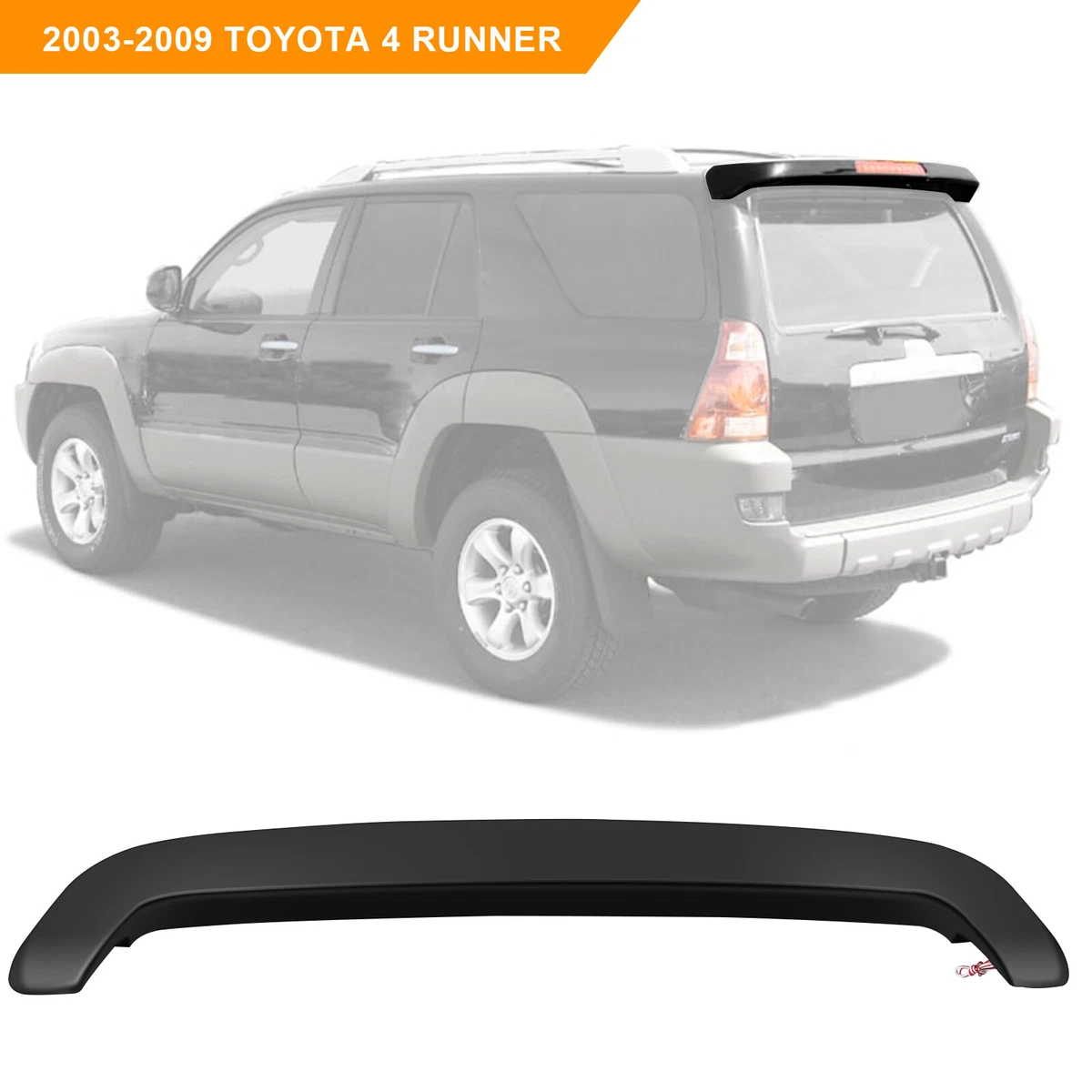 MIROZO Wing Spoiler for 03-09 Toyota 4 Runner Reduce Weight Fuel