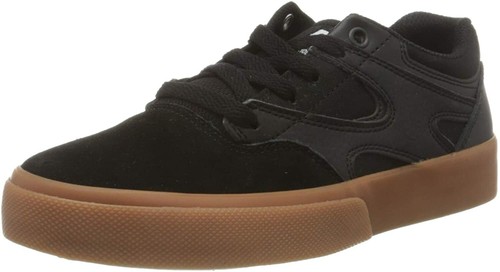 DC KALIS VULC LEATHER SKATE UNISEX MEN SIZE 6.5 / WOMEN SIZE 8 SHOES BLACK NEW - 第 1/8 張圖片