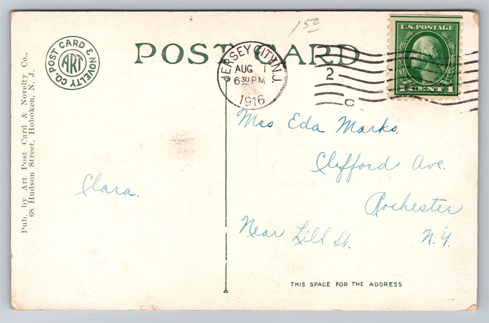 Postcard NJ Jersey City Jackson Avenue CRR LVRR Central Railroad