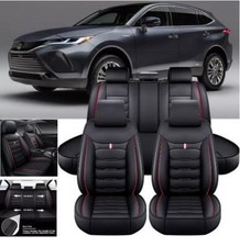 For 2009-2023 Toyota Venza Leather Car Seat Covers Front Rear Full Set Protector