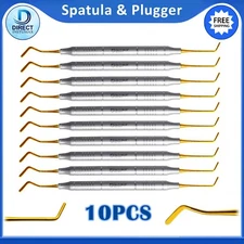Dental Composite Filling Instruments Spatula & Plugger Titanium Gold Tips