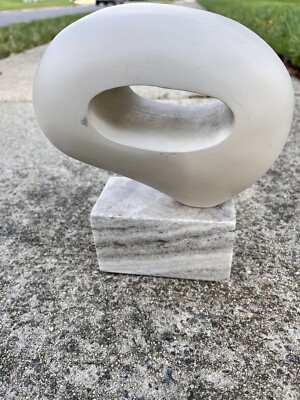 Hester Wooden Object with Hand Cut Marble Base For Desk
