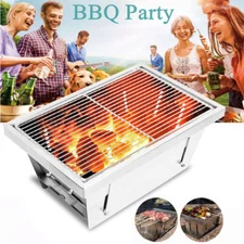 Portable Foldable Barbecue BBQ Grill Charcoal Stove Outdoor Camping Cooker