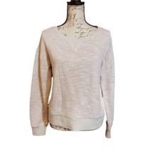 Cupcakes Cashmere Ladies Size Small Pink Speckle Scoop Neck Sweatshirt