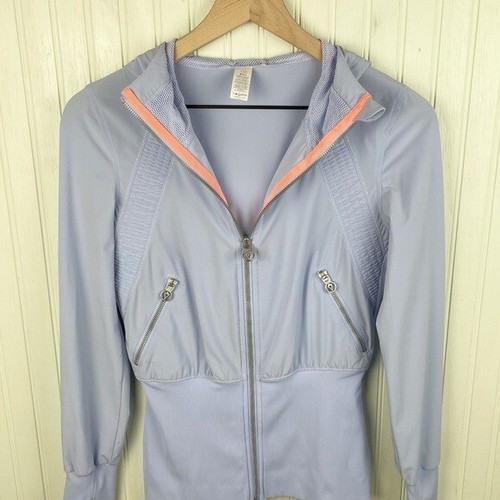 Ivivva by Lululemon Periwinkle Lightweight Zip Up Track Jacket Girls Size 14 - Picture 3 of 11