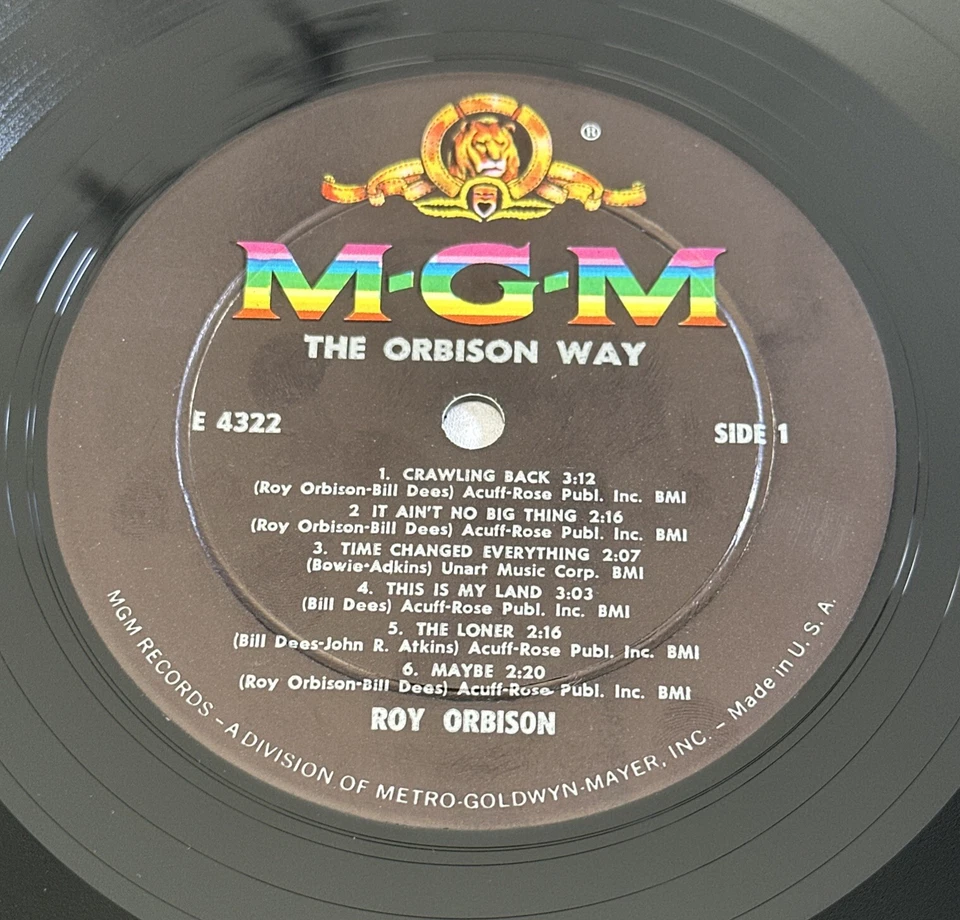 Roy Orbison - The Orbison Way Lp Vinyl Record US Issue EX / EX - Image 4 of 4