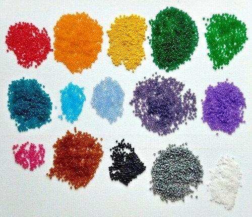 Lot 6625 Matte Glass Seed Beads Round #6 Dynamites Mix Colors Nos Bundle in Bags - Picture 2 of 8