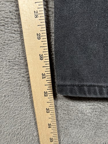 VINTAGE Baggy Jeans Mens 34x32 Black Straight Leg Relaxed Nice Fade! George - Bild 8 von 9