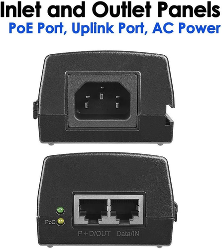 60W Gigabit Poe+ Injector, 10/100/1000Mbps, Poe++ Injector Ethernet Adapter, Shi - Picture 4 of 12