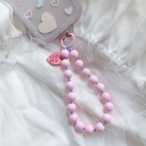 Colorful Phone Lanyard Fashion Beaded Pendant Lanyard Phone Wrist Strap