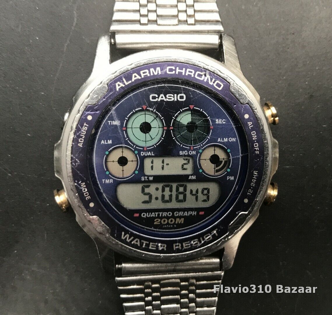 Very Rare 1990 CASIO Quattro Graph DW-7300 (927) Japan K St Very Rare 1990 CASIO Quattro Graph DW-7300 (927) Japan K St