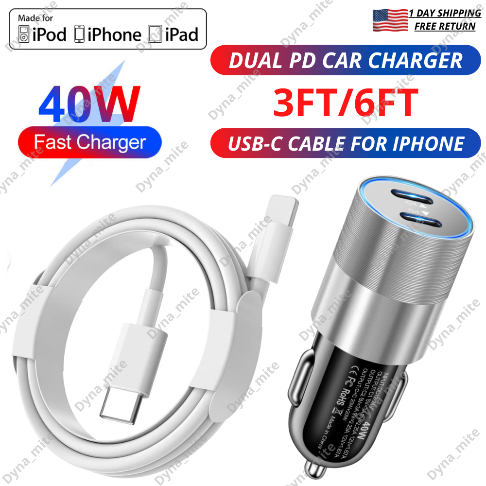 Cigarette Lighter Car Charger For Iphone Xr Baseus 40 W 3-in-1 USB