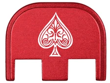 for Glock 17 19 Gen 5 Slide Cover Rear Plate Anodized Aluminum, Ace of Spades