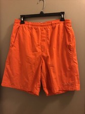 Lot Of 2 Columbia PFG Swim Trunks Adult Small Blue Orange Omni Shade Pockets