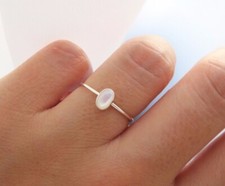 Pearl Ring, Silver Pearl Ring, Natural Pearl Ring, Mother of Pearl Ring, Silver