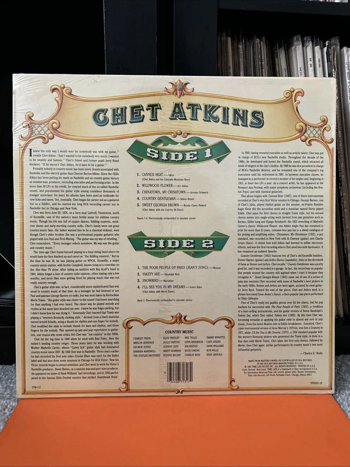 Country Music: Chet Atkins (1981) - Time Life Records STW-117 - BRAND NEW Foto 2 de 2