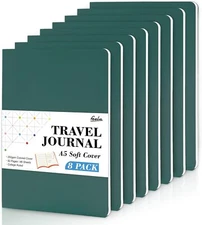 8 Pack Soft Cover Journal Bulk, Notebooks College Ruled for Work, Lined Trave...