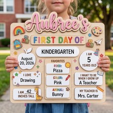 First Day of School Sign Personalized Board School Photo Prop Gift