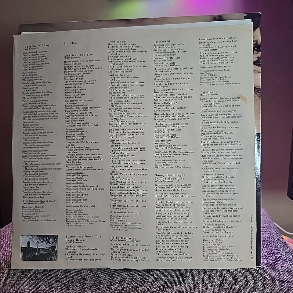 Robbie Robertson–Robbie Robertson–1987 Geffen–GHS24160 Vinyl Record LP - Image 3 of 4