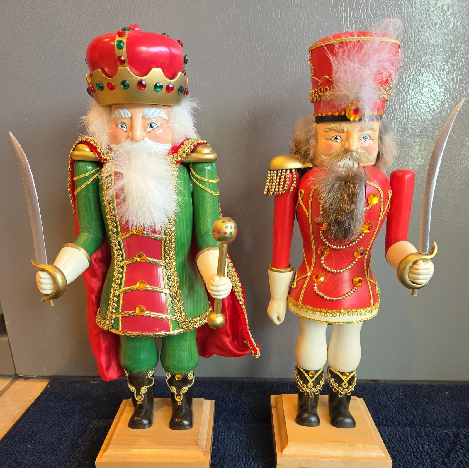 Kurt S Adler 15” Wooden Nutcracker pair