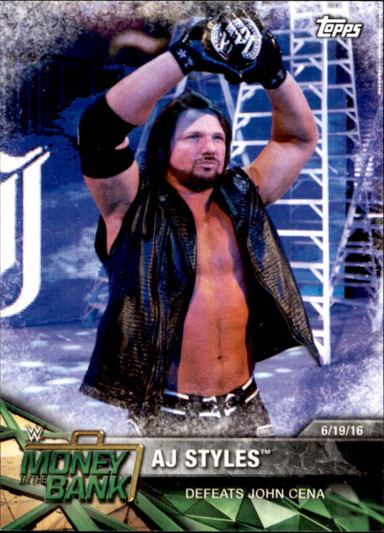 AJ STYLES 2017 Topps WWE Road to Wrestlemania Base #91 Pro Wrestling Card