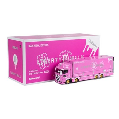 GCD 1/64 LB-Trucks Hino Profia Transport LBWK Pink Ver2 Gold Wheels