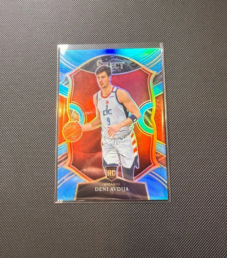 DENI AVDIJA 2020-21 PANINI SELECT BLUE PRIZM CONCOURSE #69 SP RC ROOKIE #008/299