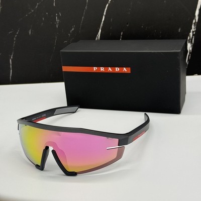 Prada Linea Rossa PS03ZS 15P20A Men Pink Gray Sport  Sunglasses Authentic NEW
