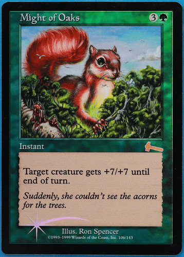 Might of Oaks FOIL Urza's Legacy NM Green Rare MAGIC CARD (ID# 507994) ABUGames - Picture 1 of 2