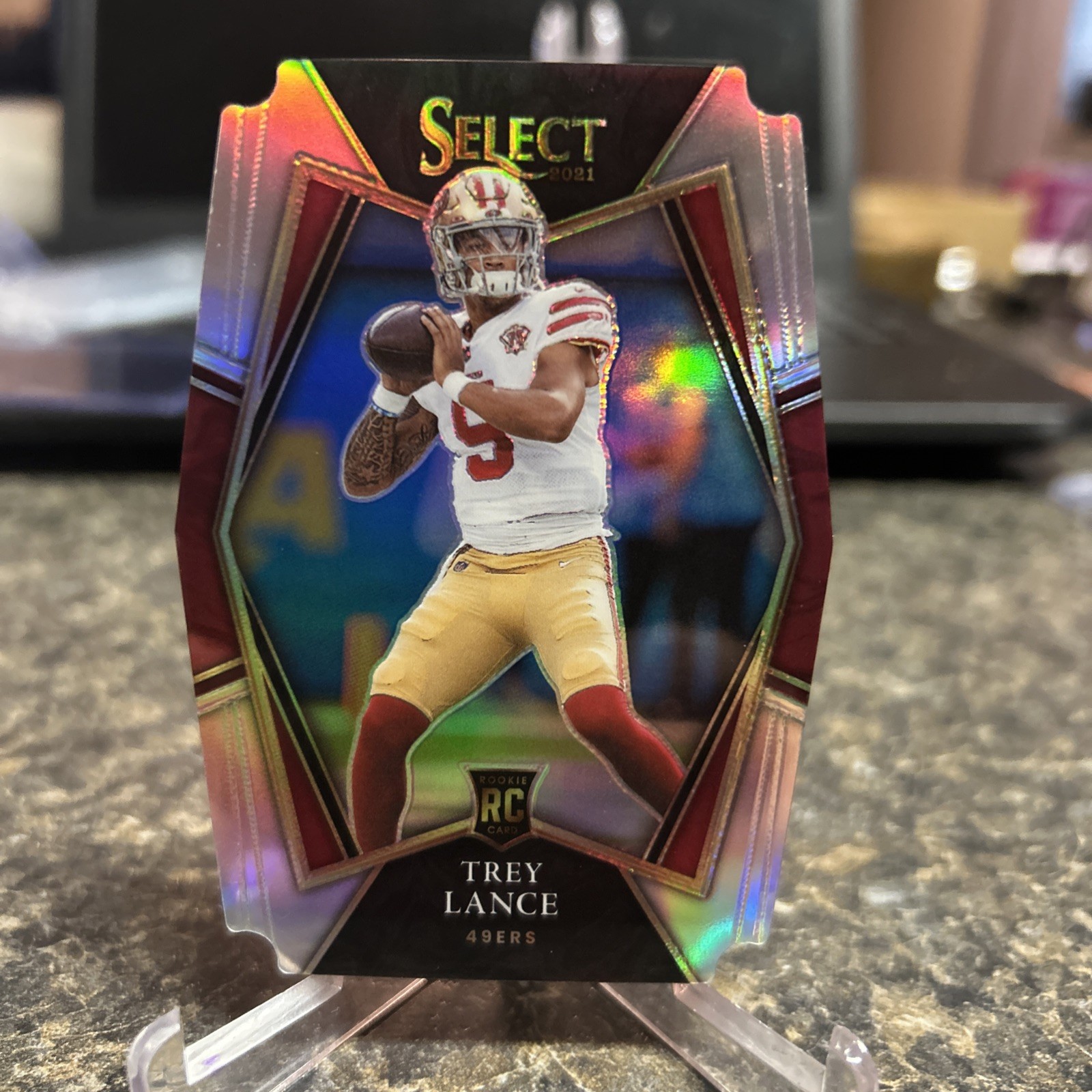 2021 Panini Select #145 Trey Lance Silver Prizm Die-Cut Rookie