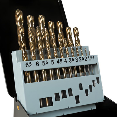 Comoware Metal Drill Bit Set 19 Pieces Hss-E M35 1-10 Mm Drill Bit Set Spiral