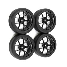 4PCS Wheel Hub Tires Tyre for Tamiya TT01 TT02 HPS HPI 1/10 RC Car Accessories;